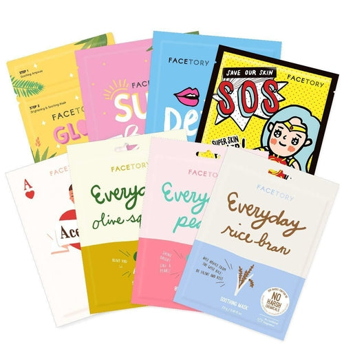 FaceTory Skin Type Sheet Mask Collection (8-Pack) – Curated by Skintera
