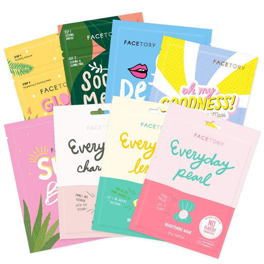 FaceTory Skin Type Sheet Mask Collection (8-Pack) – Curated by Skintera