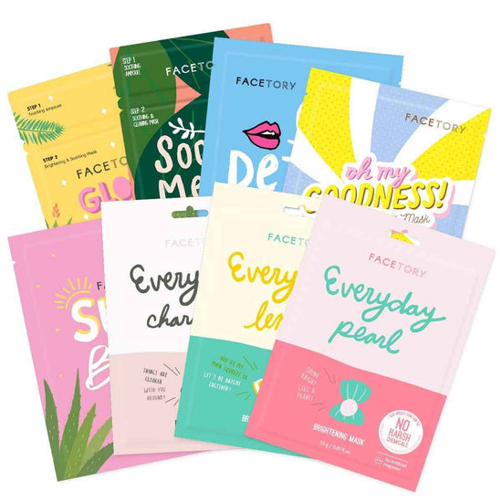 FaceTory Sheet Mask Collection 8-Pack for All Skin Types - Skintera