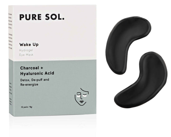 Pure Sol Charcoal Under-Eye Gel Patches for Bright, Refreshing Eyes - Skintera
